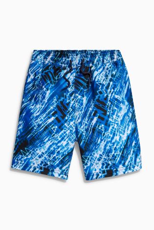 Blue Acid Print Swim Shorts (3-16yrs)
